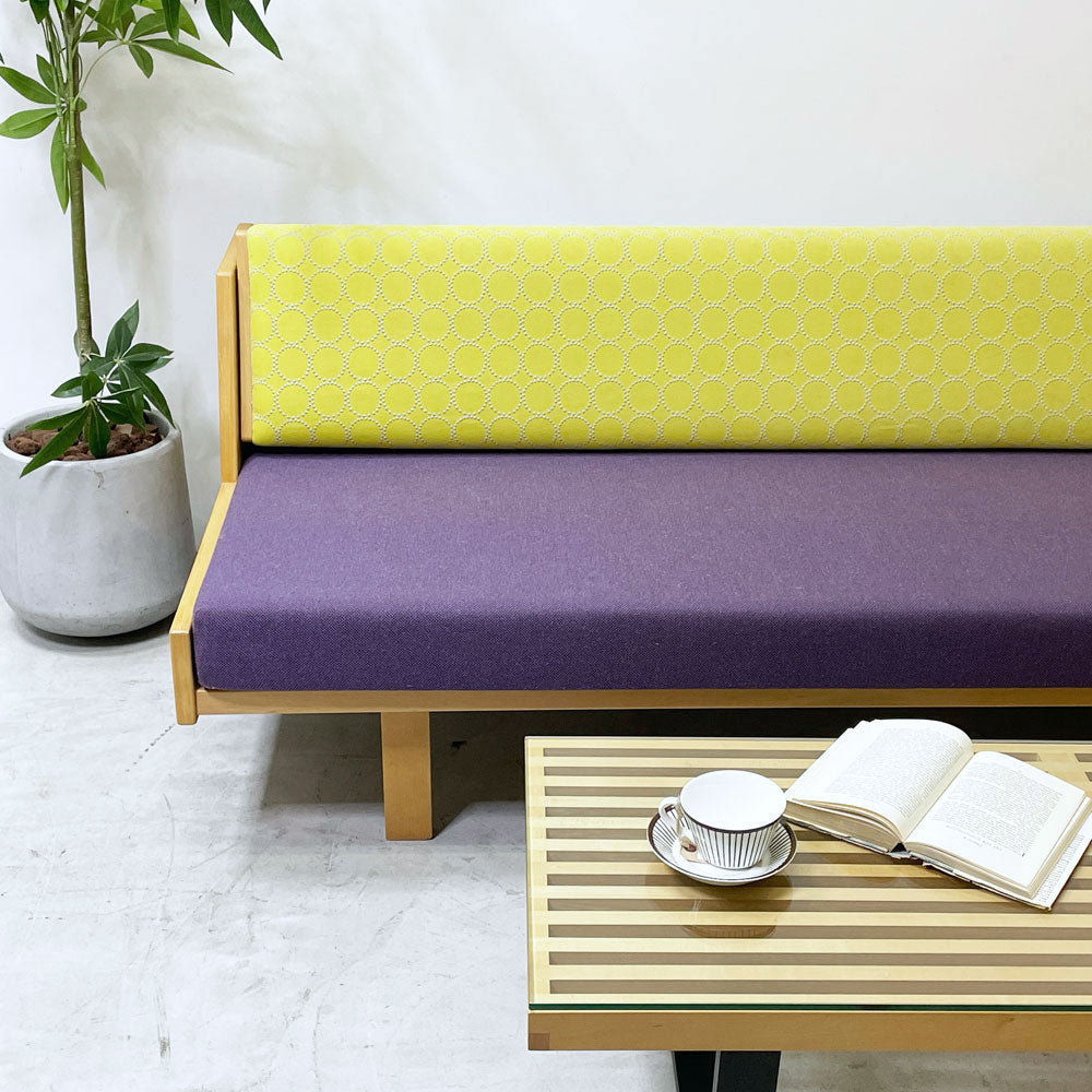 ゲタマ GETAMA GE258 デイベッド 3Pソファ ビーチ材 角脚 ミナペルホネン ドップ タンバリン ウレタンクッション ビンテージ ハンス.J.ウェグナー デンマーク 北欧家具 ～偶然と必然の交差点～