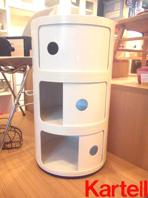 丸くてかわいいデザイン～Kartell カルテル コンポニビリ 3段 ラウンドチェスト【買取＆販売＆レンタル】