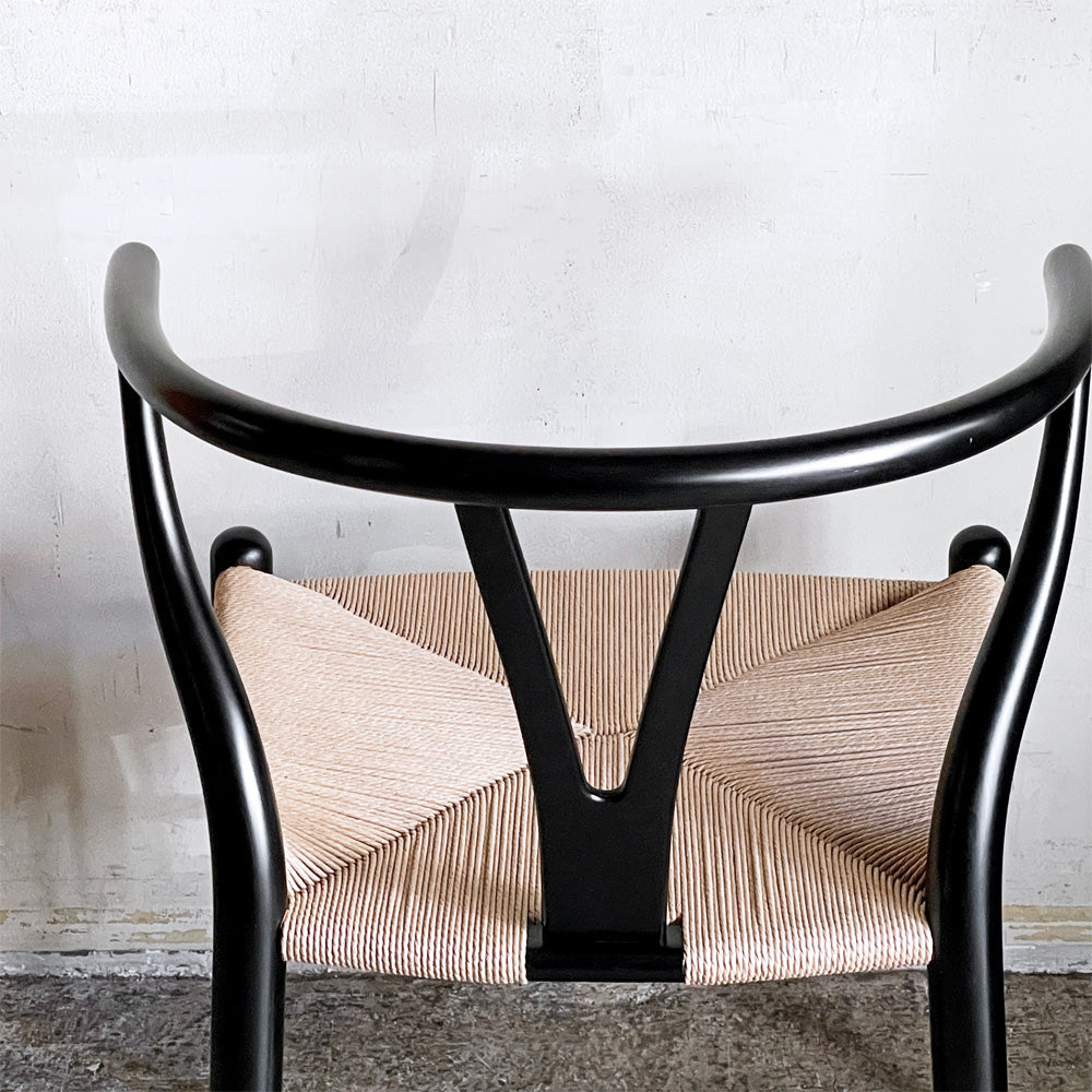 カールハンセン&サン Carl Hansen&Son CH24 Yチェア ブラックラッカー × ナチュラルペーパーコード ビーチ材 ハンス J. ウェグナー 座面高42cm フルリペア品 ～ ウェグナーの美学 ～