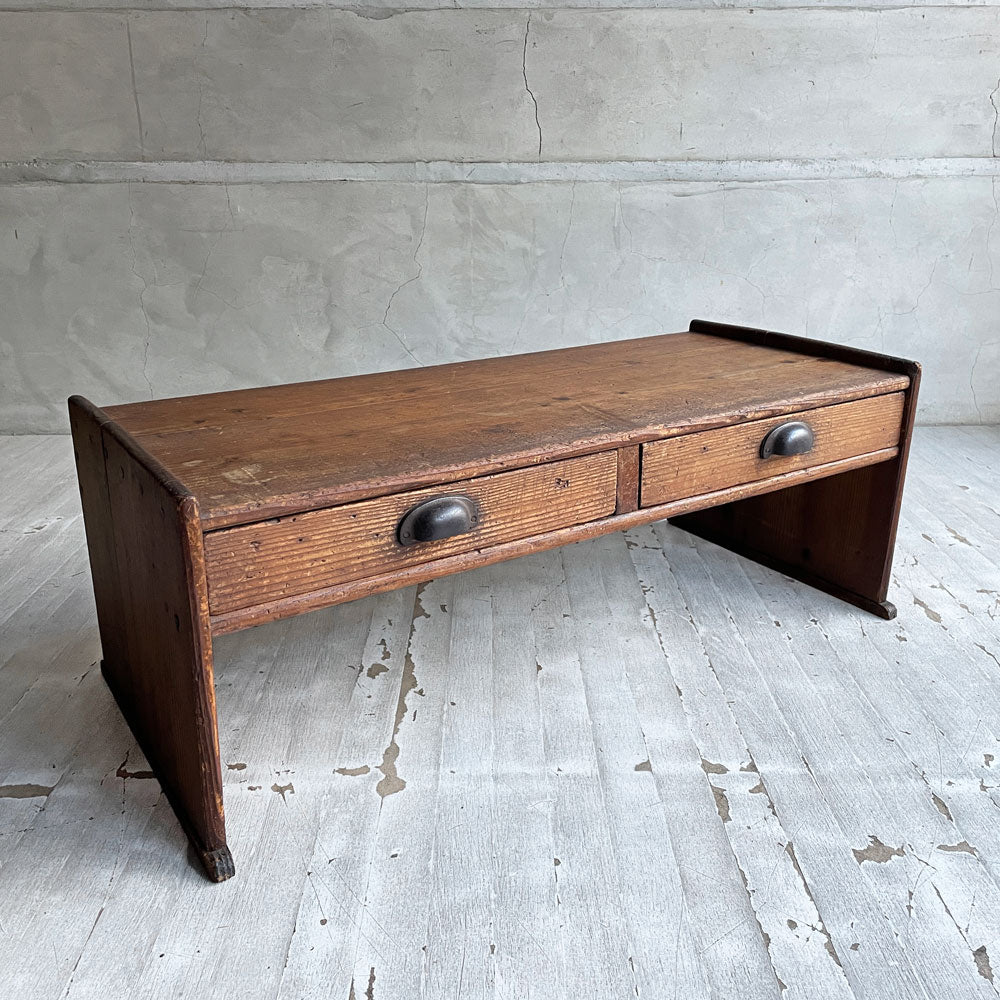 【学芸大学店】ジャパンビンテージ Japan Vintage 文机 座卓 ローテーブル 木製 抽斗2杯 時代家具 和家具 古道具 ♪ 買取させていただきました。