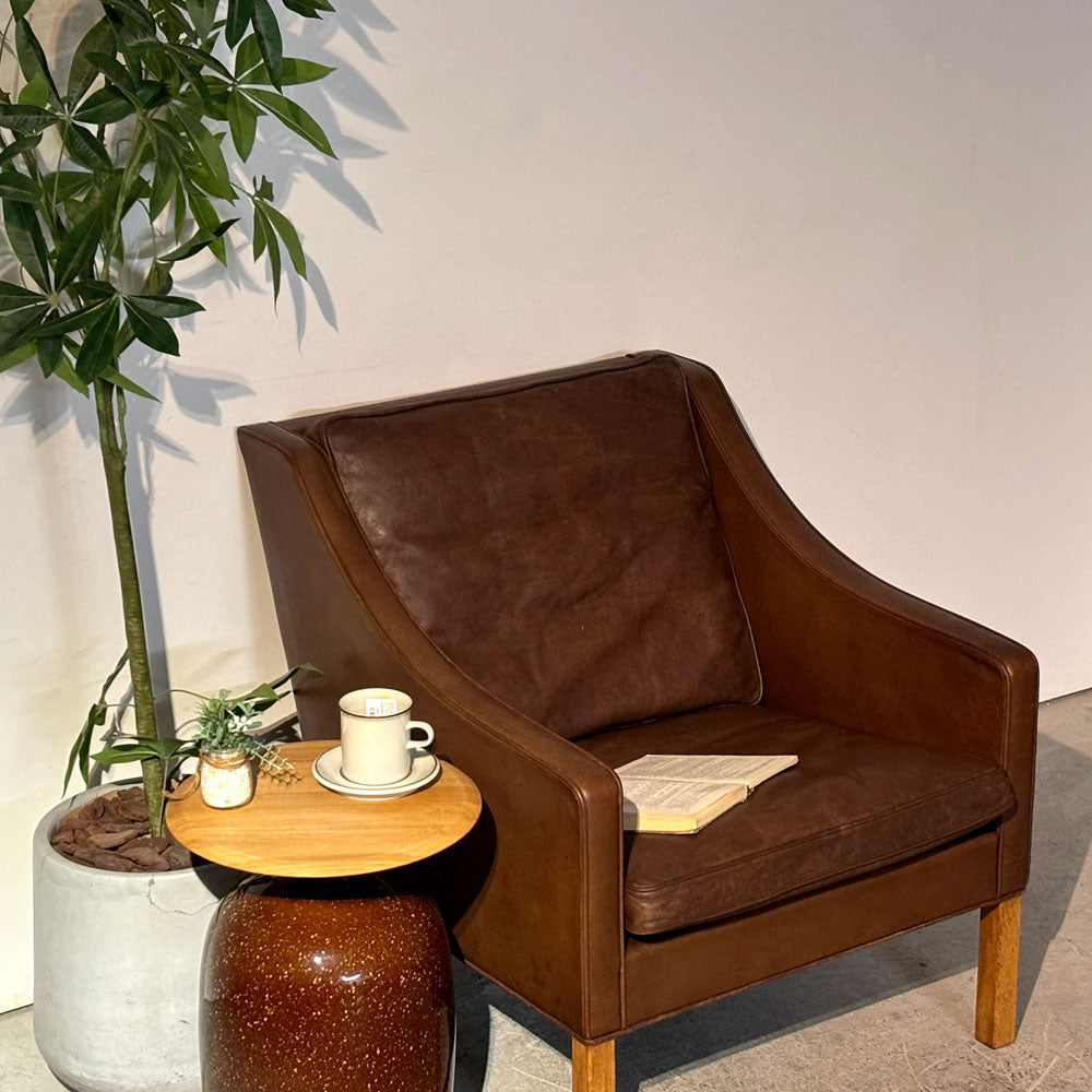 フレデリシア FREDERICIA model 2209 1シーターソファ 1人掛け 本革 ブラウン系レザー ボーエ・モーエンセン デンマーク 北欧ビンテージ ～輪郭のドグマ～