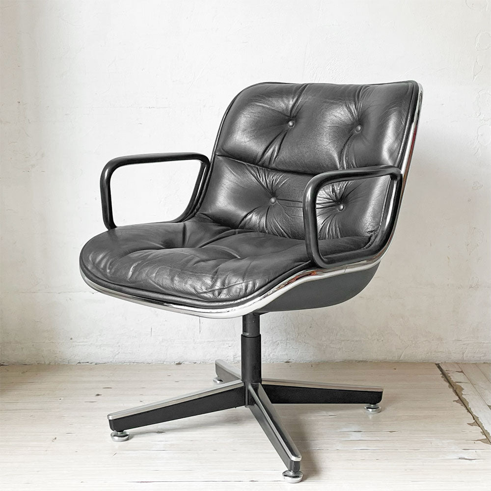 【下北沢店】ノル Knoll ポロックチェア Pollock Chair エグゼクティブチェア デスクチェア 4本脚 グライズ仕様 レザー 本革 チャールズ・ポロック Charles Pollock ビンテージ 買取させていただきました。