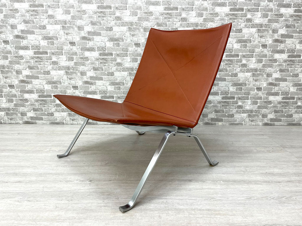フリッツハンセン Fritz Hansen PK22 ラウンジチェア ポール・ケアホルム 1999年製 エレガンスレザー インディアンレッド 定価￥855,800- 中古品 買い取りしました。