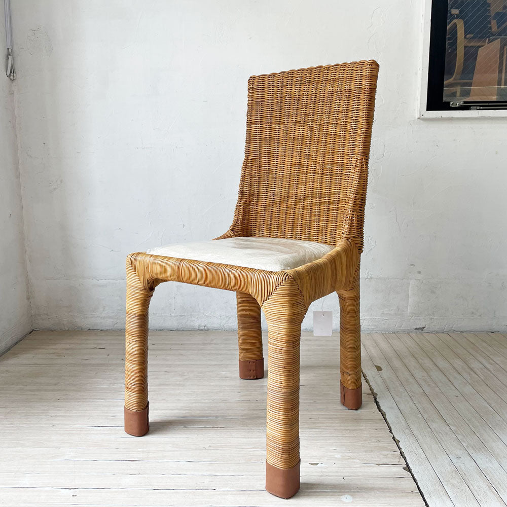 【下北沢店】ワイスワイス WISE WISE アジアンコンフォート ASIAN COMFORT R-301B サイドチェア ダイニングチェア ラタン ファブリック 脚先レザー 未使用保管品 買取させていただきました。