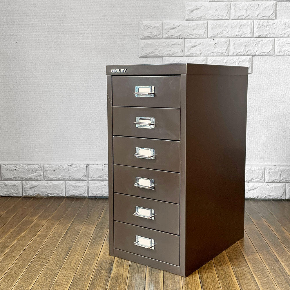 【経堂店】ビスレー BISLEY ベーシック BASICシリーズ 29/6 A4 キャビネット 6段 デスクキャビネット オフィス家具 ブラウン 英国 買取させていただきました。
