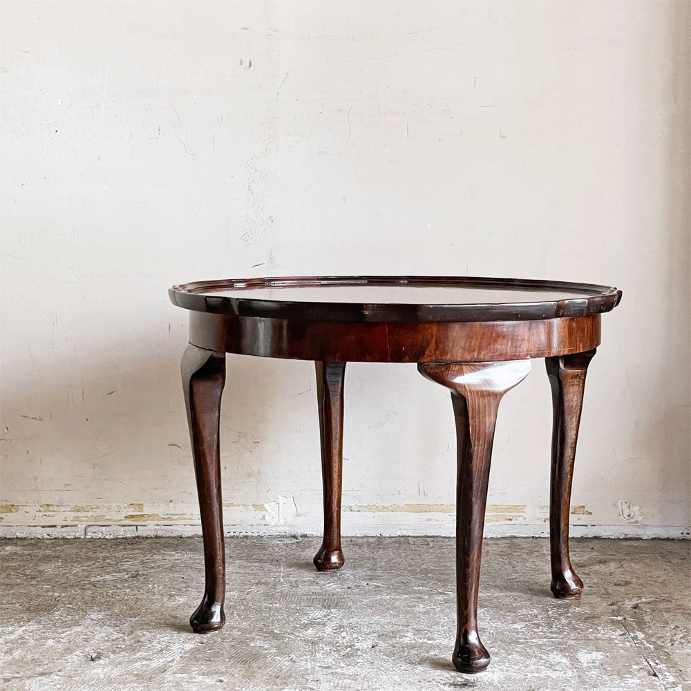 【自由が丘店】UKビンテージ UK Vintage マホガニー材 ラウンド センターテーブル サイドテーブル 猫脚 クラシカルデザイン 英国 アンティーク 買取させていただきました。