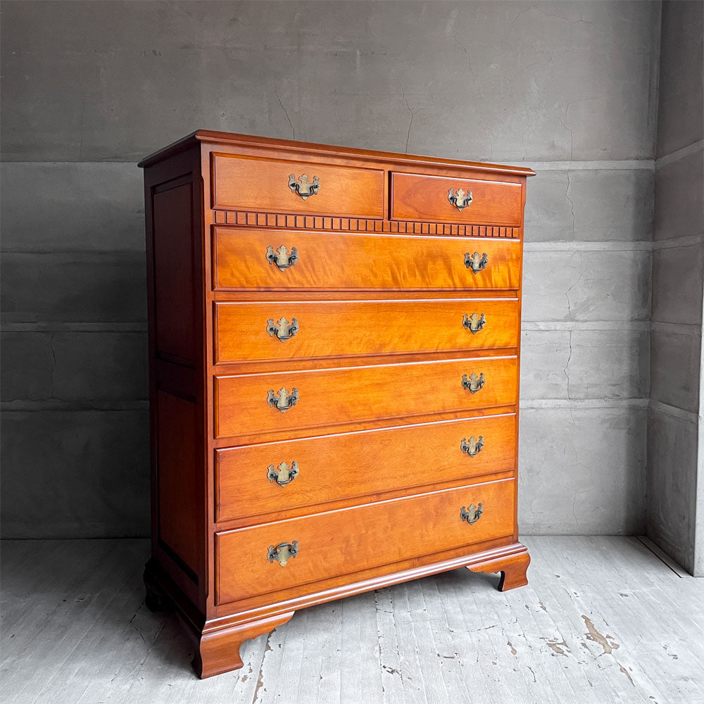 【学芸大学店】横浜ダニエル DANIEL  A-103 6段チェスト 樺桜無垢材  アーリーアメリカン クラシカル トラッド家具 参考定価￥658,800- ♪ 買取させていただきました。