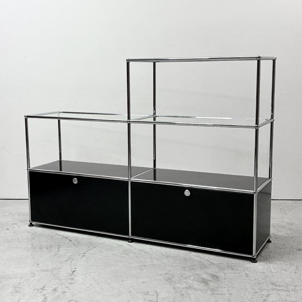 【祖師ヶ谷大蔵店】ユーエスエムハラー USMハラー USM Haller キャビネット シェルフ 2列3段 階段状 オープンラック エクステンションドア グラファイトブラック W152 パスコボックス 4つ付属 買取させていただきました。