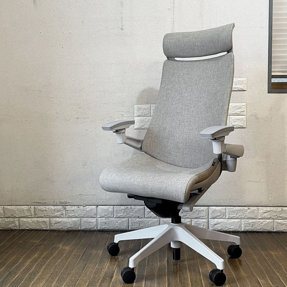 【経堂店】イトーキ ITOKI アクトチェア ACT chair エクストラハイバック ランバーサポート デスクチェア 布張り ホワイトグレー 2019年製 買取させていただきました。