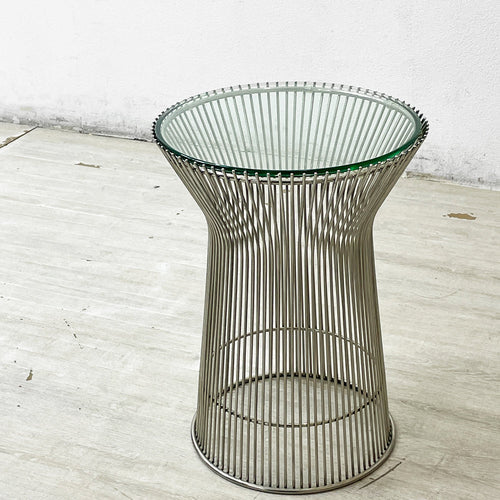 【祖師ヶ谷大蔵店】プラットナーサイドテーブル Platner Side Table ガラス天板 サイドテーブル スチール ウォーレン・プラットナー モダンデザイン リプロダクト品 買取させていただきました。