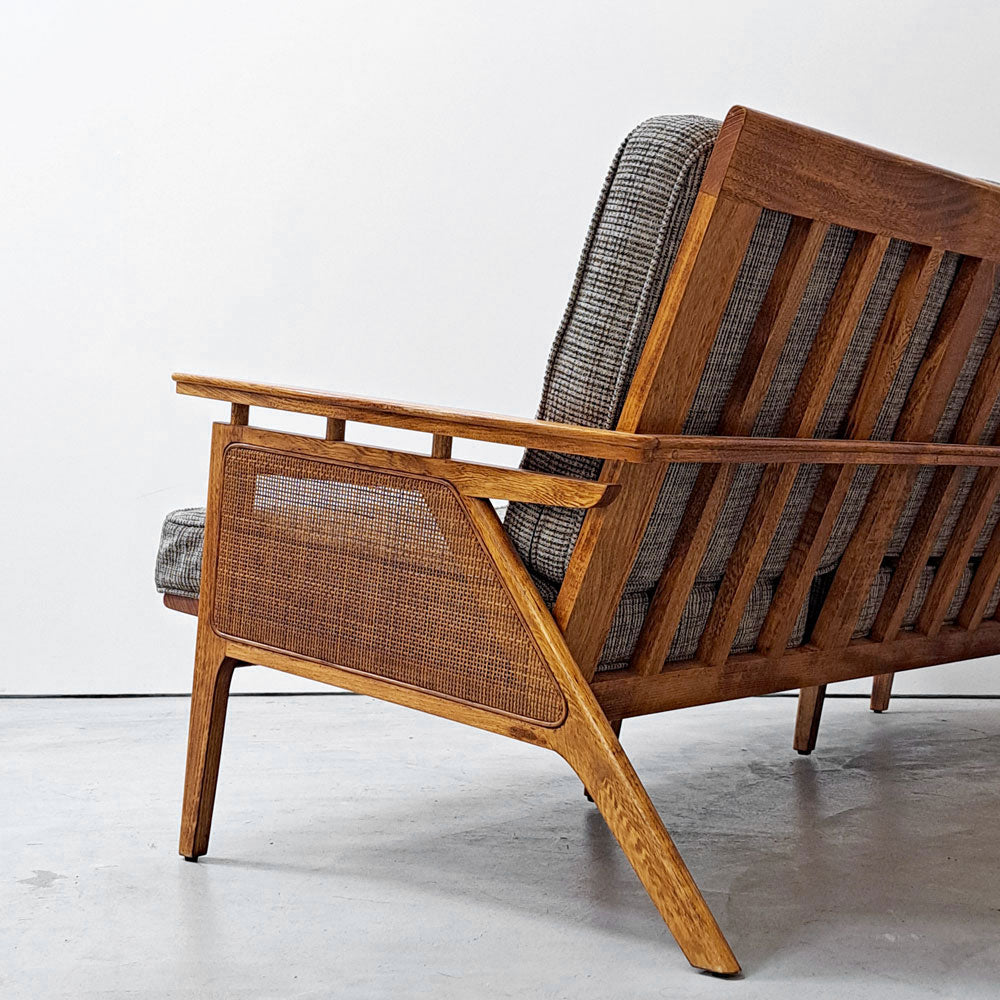 アクメファニチャー ACME Furniture ウィッカー WICKER SOFA 3P ハックベリー ラタン ファブリック 西海岸スタイル 定価￥198,770- ～秋風の異世界～