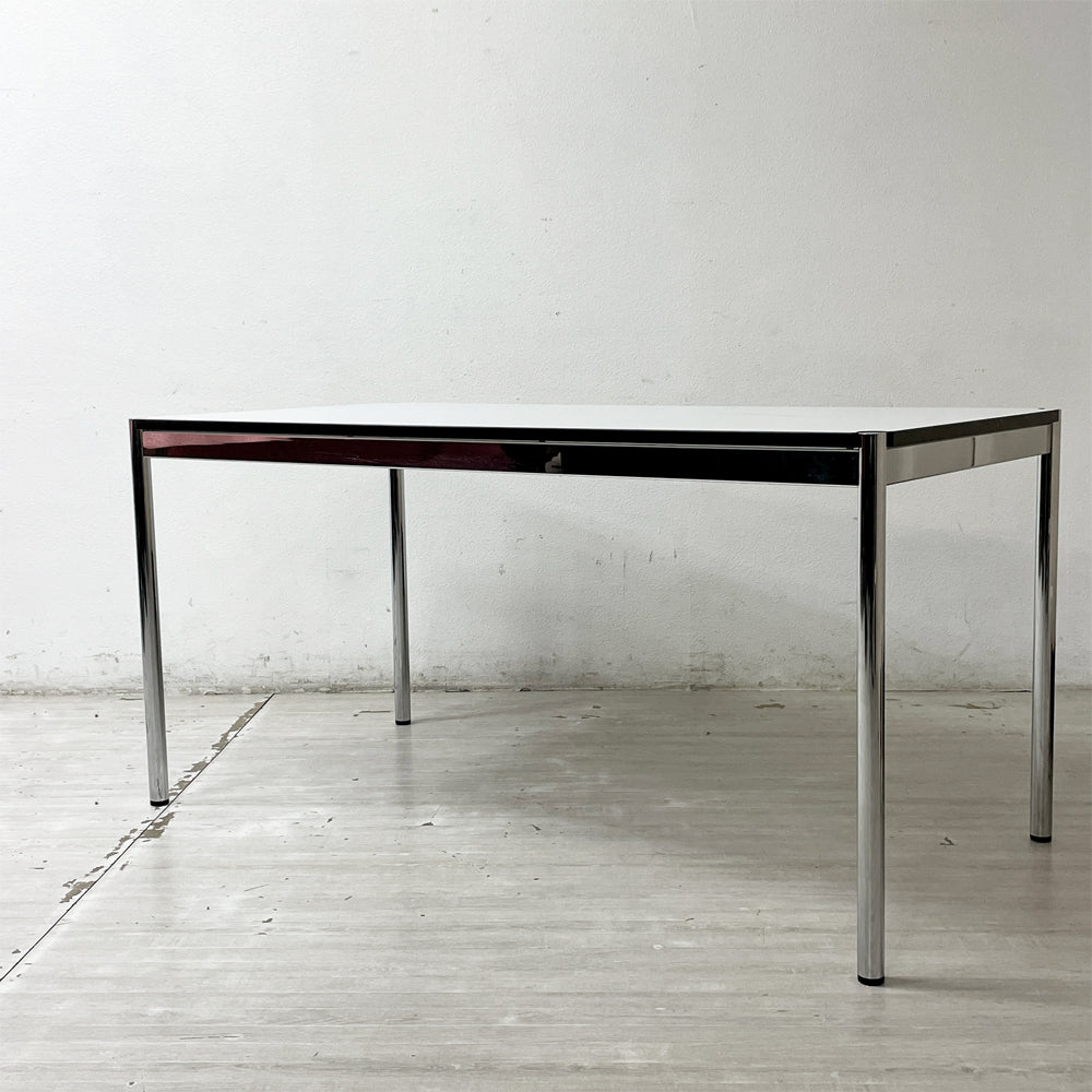 【祖師ヶ谷大蔵店】USMモジュラーファニチャー USM Haller USMハラーテーブル ワーキングデスク ダイニングテーブル W150×D75×H74cm アジャスター パールグレーラミネート(ホワイト) 高さ調整機能付 買取させていただきました。