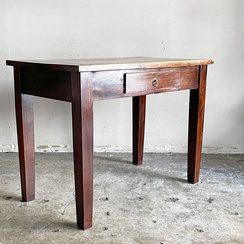 【自由が丘店】アジアン家具 無垢材 デスク 1ドロワー W105cm ソリッドウッド ビンテージスタイル 買取させていただきました。
