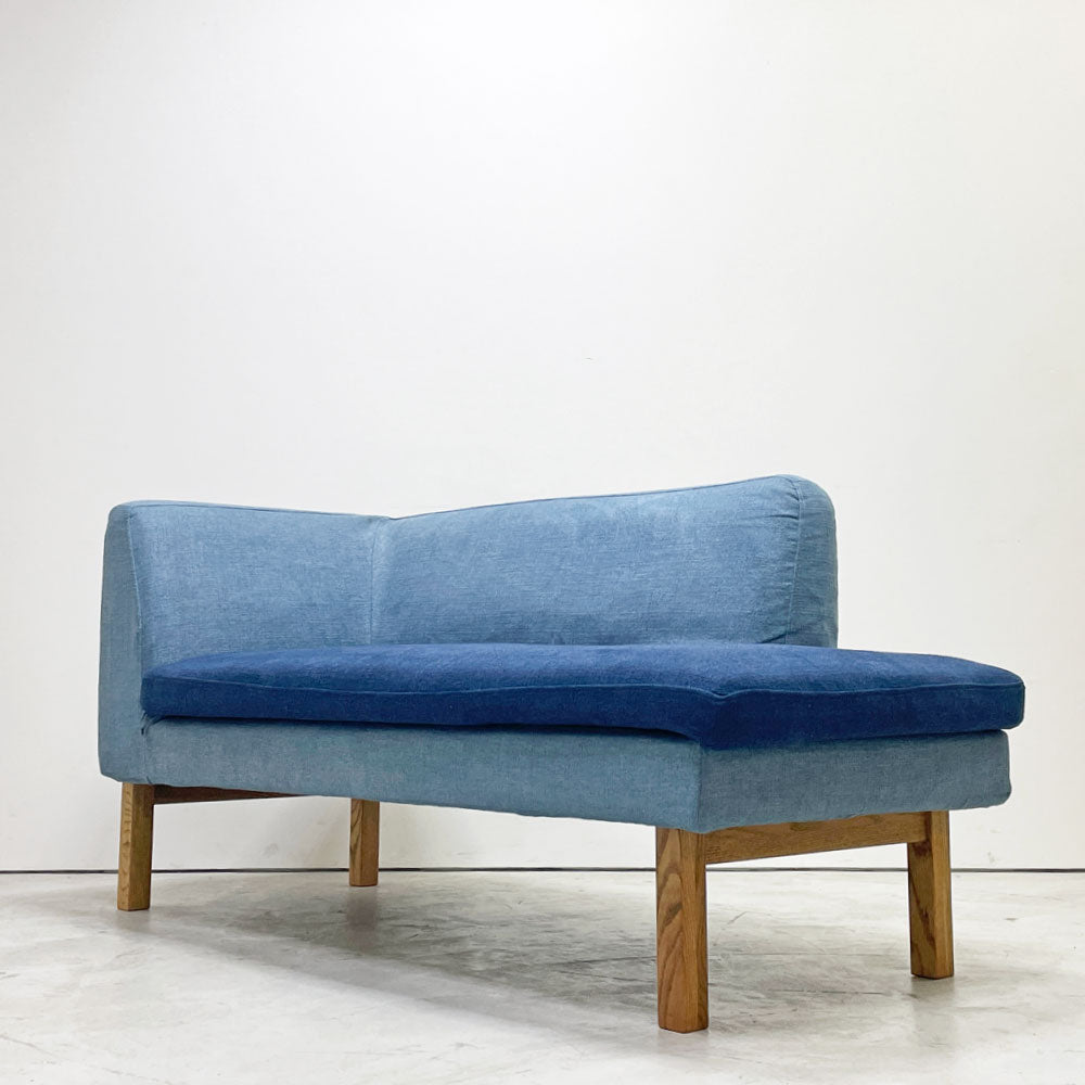 【祖師ヶ谷大蔵店】モモナチュラル MOMO NATURAL アルネ レイドバック ベンチ ARNE LAID-BACK BENCH 片アーム ブルー×ネイビー リビングダイニングソファ カバーリング 買取させていただきました。