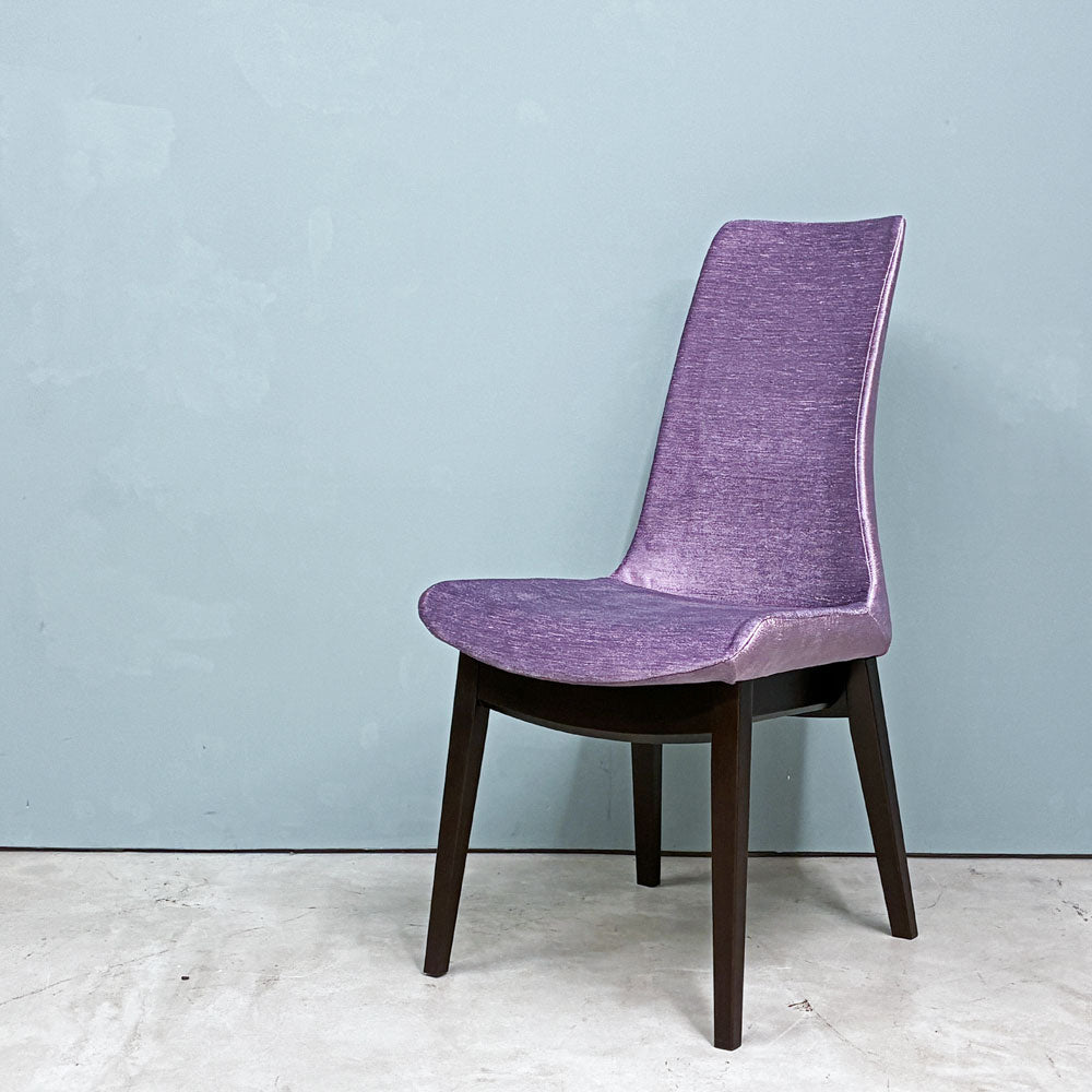 【経堂店】カワジュン KAWAJUN ドリディナチェア DORIDINA CHAIR ファブリック パープル モールドウレタン シンプルデザイン  買取させていただきました。