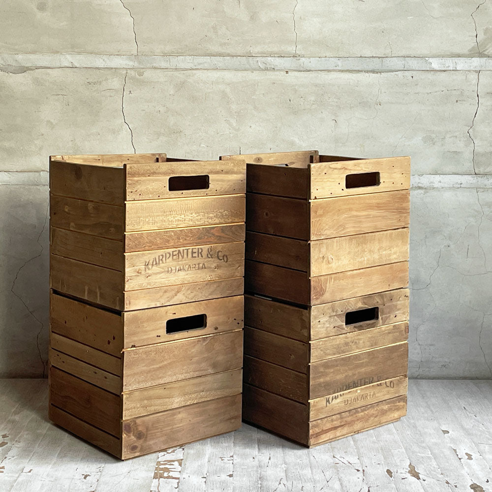 【学芸大学店】ジャーナルスタンダードファニチャー jopurnal standard Furniture カーペンター KARPENTER ルイスボックス LOUIS BOX ウッドボックス 収納ボックス スタッキング 古材 サイズL 4個セット買取させていただきました。