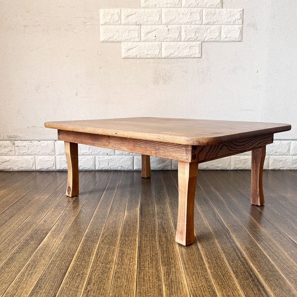 【経堂店】ジャパンビンテージ Japan Vintage ちゃぶ台 卓袱台 角ちゃぶ 座卓 W74cm 折りたたみ 昭和レトロ 古家具 買取させていただきました。
