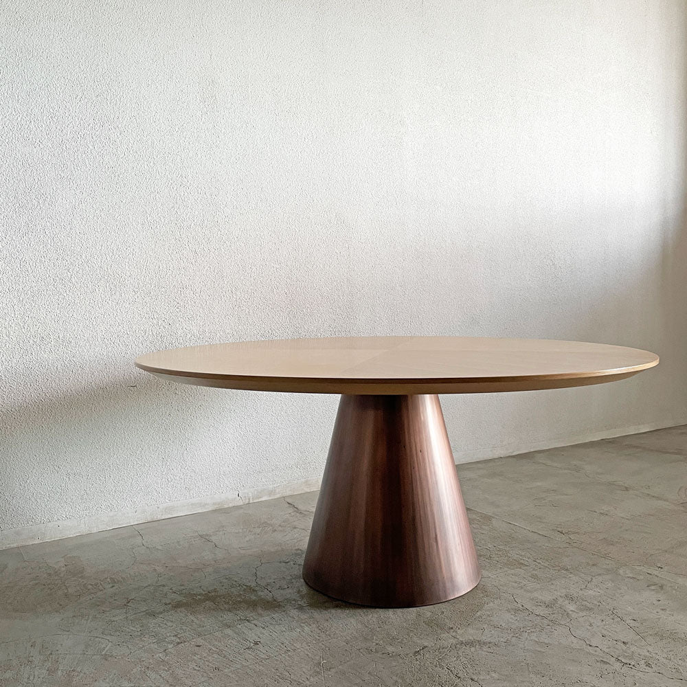 【登戸BASE店】カーサブク CASA BUKU ダイニングテーブル ラウンド Φ150cm ウッド天板 スチールベース 横堀建築設計事務所 買取させていただきました。