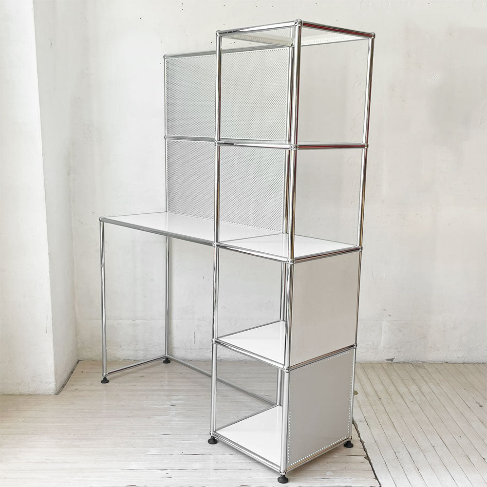 【下北沢店】USMハラー USM Haller モジュラーファニチャー 2列4段 デスク オープンシェルフ W112×D37cm ホワイト×グレーカラー スイス 買取させていただきました。