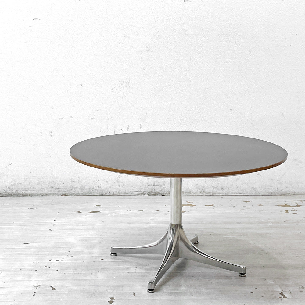 【祖師ヶ谷大蔵店】ハーマンミラー Herman Miller ペデスタルテーブル Nelson Pedestal Table コーヒーテーブル ローテーブル ブラック天板 Φ72cm ジョージ・ネルソン ミッドセンチュリー  買取させていただきました。