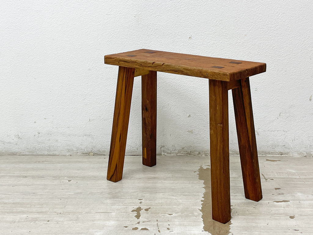 オールドメゾン old maison オールドチーク材 ベンチ スツール 古材 無垢材 W50cm 中古品 買い取りしました。