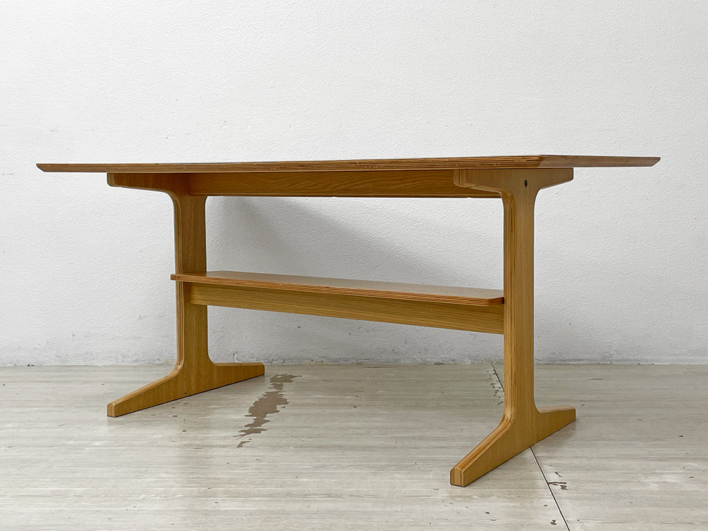 無印良品 MUJI リビングでもダイニングでもつかえる ダイニングテーブル オーク材 W130cm ナチュラル シンプルデザイン 定価￥34,900- 中古品 買い取りしました。