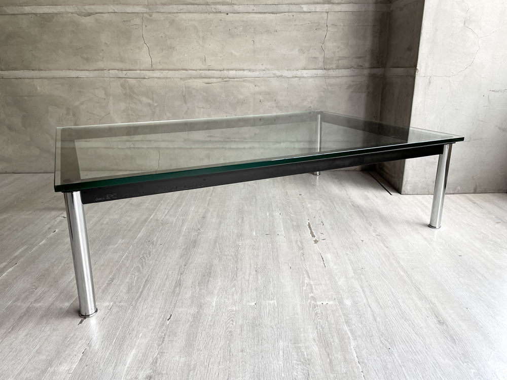 カッシーナ Cassina LC10-P ローテーブル センターテーブル コーヒーテーブル W120cm ガラス ル・コルビジェ シャルロットペリアン ピエールジャンヌレ 定価￥440,000- 中古品 買い取りしました。