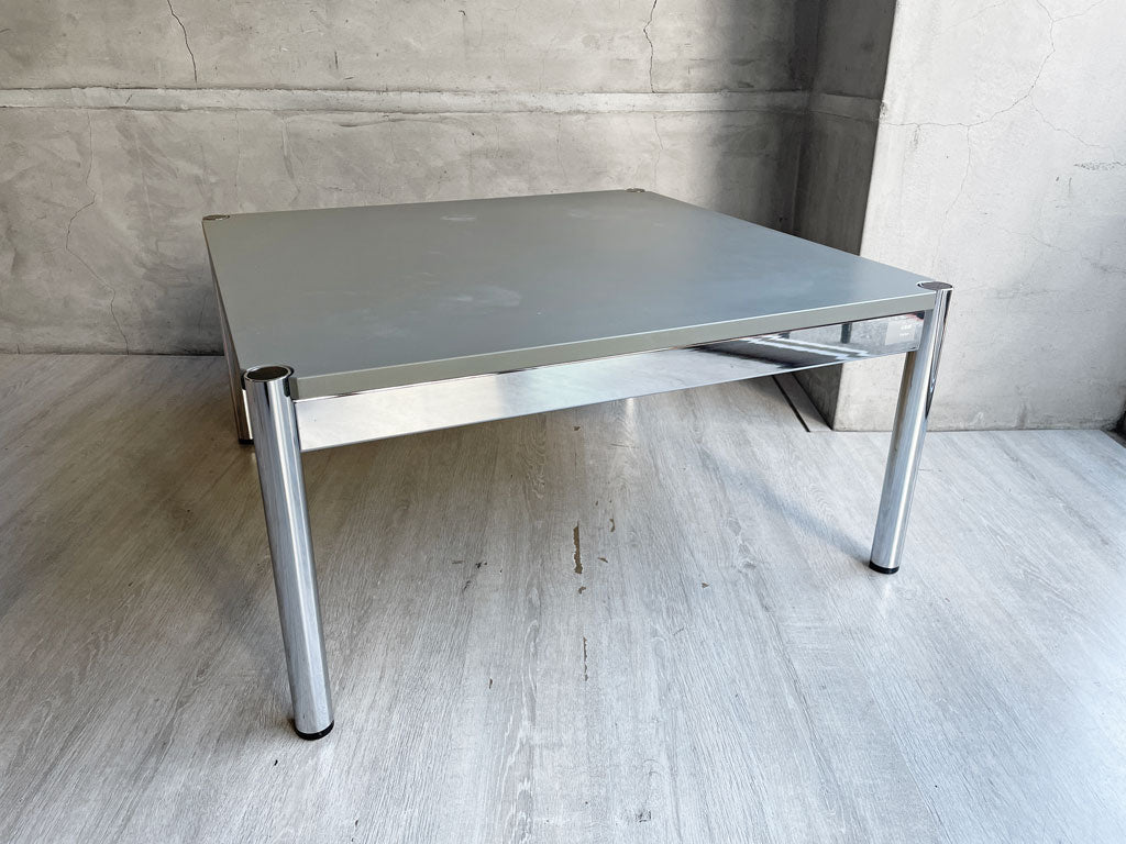 ユーエスエムハラー USMハラー USM Haller モジュラーファニチャー ローテーブル スクエア W75 リノリウム天板 グレー スイス 中古品 買い取りしました。