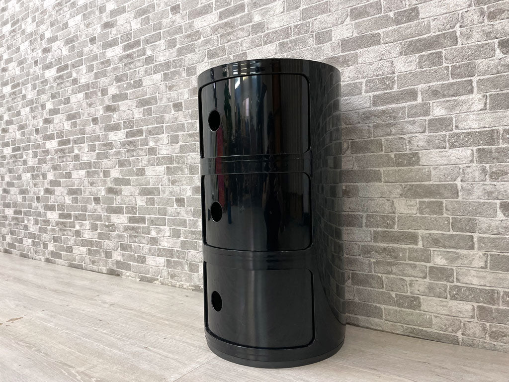 カルテル Kartell コンポニビリ COMPONIBILI 3段 ブラック ストレージボックス アンナ・カステッリ・フェリエーリ イタリア  中古品 買い取りしました。