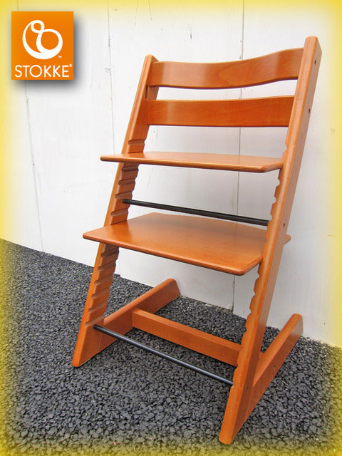 Norway STOKKE A.S / ストッケ社 廃番チェリーカラー！ ・ グッドコンディション！！ 『 TRIPP TRAPP / トリップトラップ 』 ～デザイン先進国ノルウェー発のベビーチェアの代名詞～