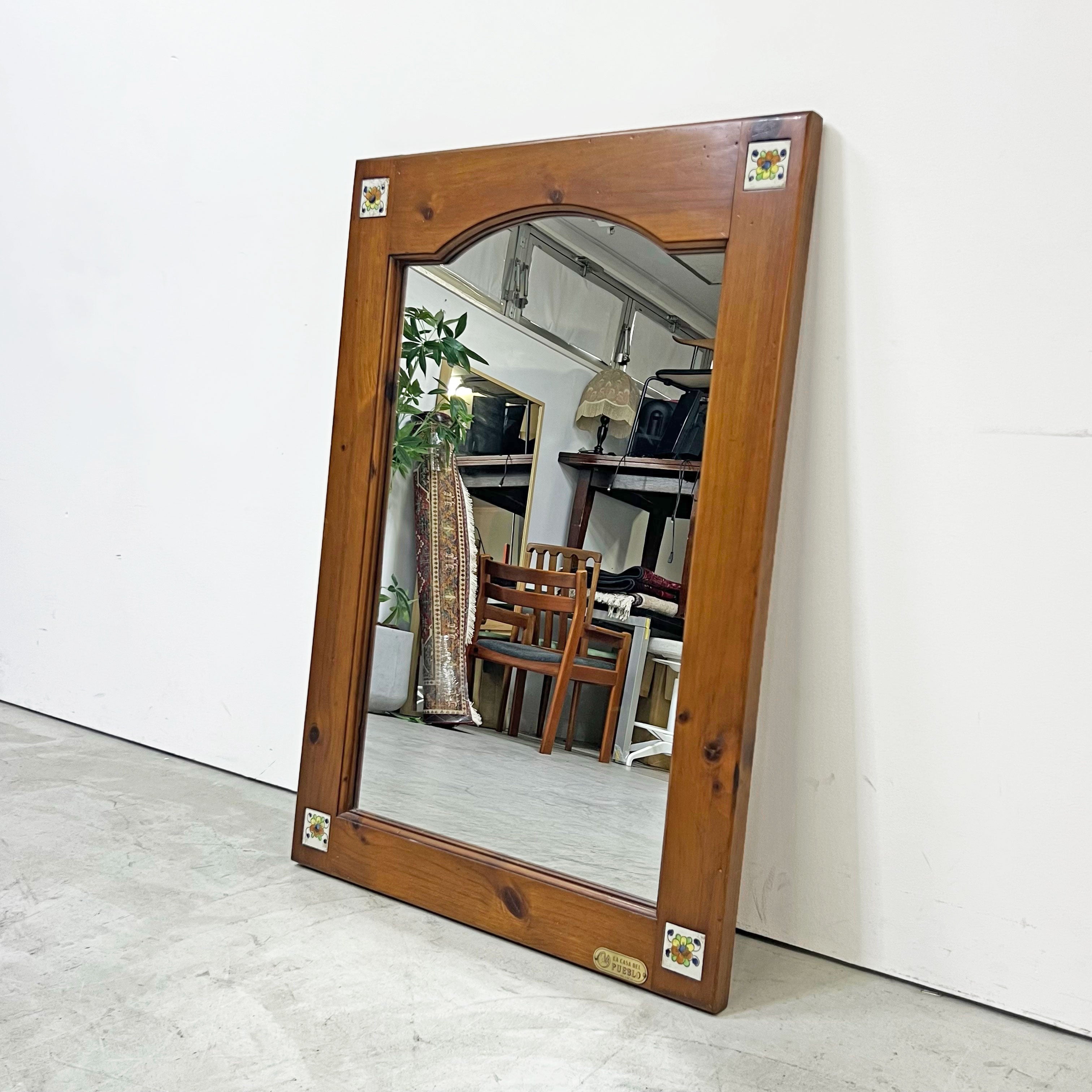 【祖師ヶ谷大蔵店】アクタス ACTUS バレンシア ウォールミラー パイン材 タイル カントリー スペイン製 W65.5×H97cm 買取させていただきました。