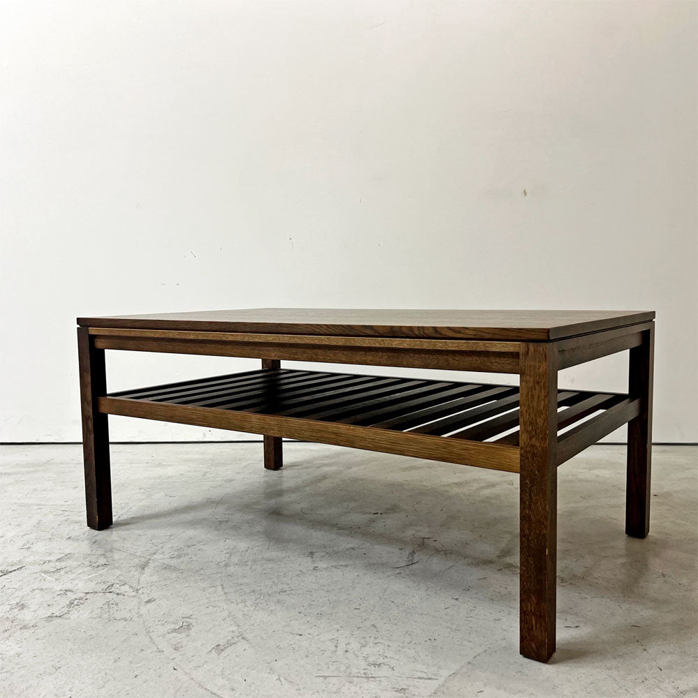 【祖師ヶ谷大蔵店】カリモク karimoku リビングテーブル ソファテーブル ローテーブル TU3105 棚板付き W90cm 和モダン 定価100,540円 買取させていただきました。