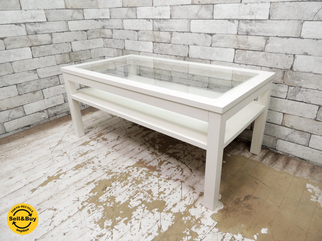 モモナチュラル Momo natural シエル CIELE ガラス センターテーブル パイン材  中古品 買い取りしました。