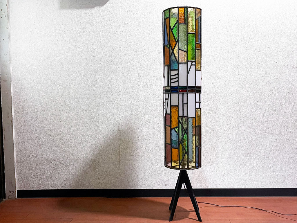 アンティークスタイル Antique Style ステンドグラス フロアライト スタンドライト アイアン レトロ H123cm 中古品 買い取りしました。