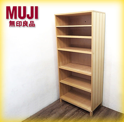 程度良好！ MUJI / 無印良品 『 組み合わせて使える木製収納 ・ ミドルタイプ 』 ～ 雑誌やレコード等も飾る事が出来る自由度の高い大容量のナチュラルな収納家具♪ ～