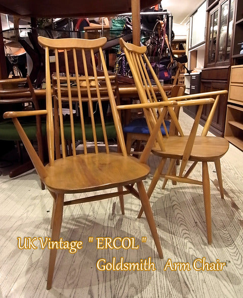 当時の思いを感じ取れそうな素敵なチェア♪ Ercol アーコール UKビンテージ ゴールドスミスアームチェア【買取＆販売＆レンタル】