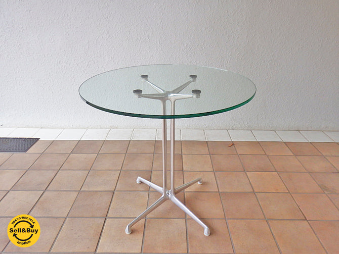 ハーマンミラー Herman Miller イームズ ラフォンダベーステーブル Φ72 廃盤希少 ～伝説のレストランのためにデザインされた、ミッドセンチュリーガラステーブル～ 【 買取と販売とレンタルのお店 】