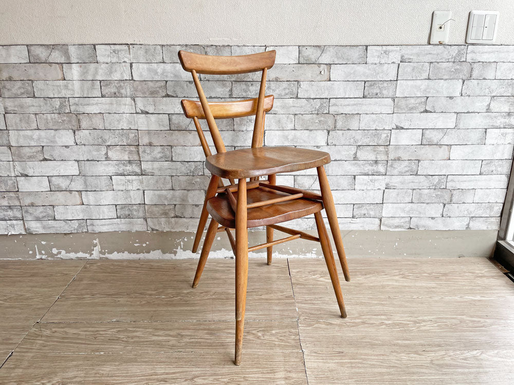 アーコール ercol 440 スタッキングチェア ダイニングチェア エルム材 シングルバック 英国ビンテージ 中古品 買い取りしました。