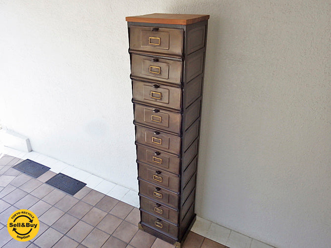 ジャーナルスタンダードファニチャー journal standard Furniture オックスフォード OXFORD 10ドロワー チェスト キャビネット 廃番希少 ～インダストリアル感たっぷりのスチールアイアンチェスト～ 【 買取と販売とレンタルのお店 】