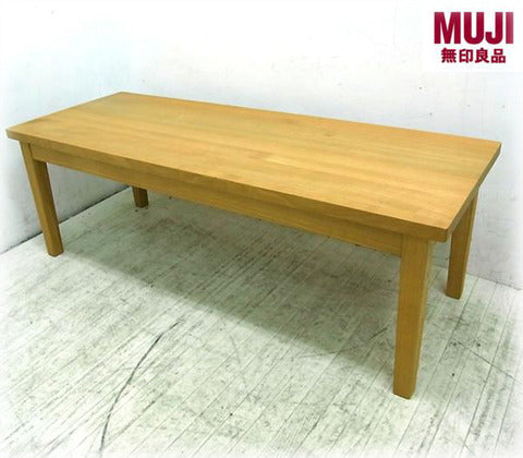 ◎経堂店　日々の生活に拘りを一つご提案♪ ～ 希少廃盤　muji 無印良品　良品計画　タモ無垢材　w120　ローテーブル 【買取と販売とレンタルのお店】