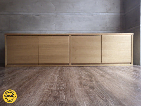 MUJI / 無印良品 オーク材 ・ 扉4枚付き ～ 使い勝手の良い ＡＶボード テレビボード ～ナチュラルカラー 【買取と販売とレンタルのお店】