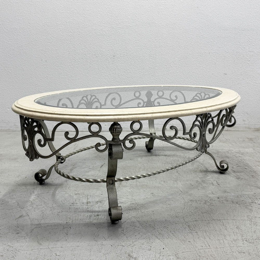 【登戸BASE店】ドレクセルヘリテイジ DREXEL HERITAGE エトセトラ Et Cetera ガラス オーバル コーヒーテーブル 買取させていただきました。