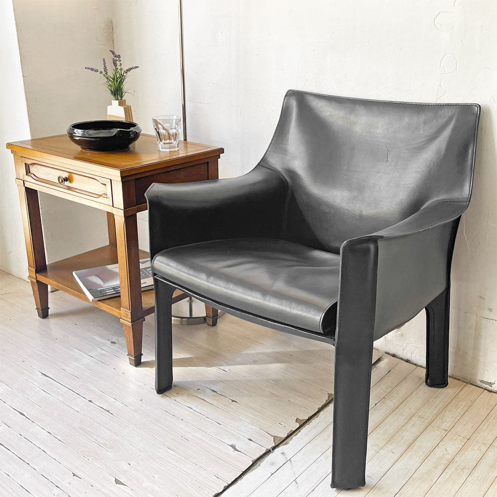 【下北沢店】カッシーナ Cassina 414 CAB キャブチェア ラウンジチェア アームチェア 1シーター 本革 マリオ・ベリーニ 買取させていただきました。