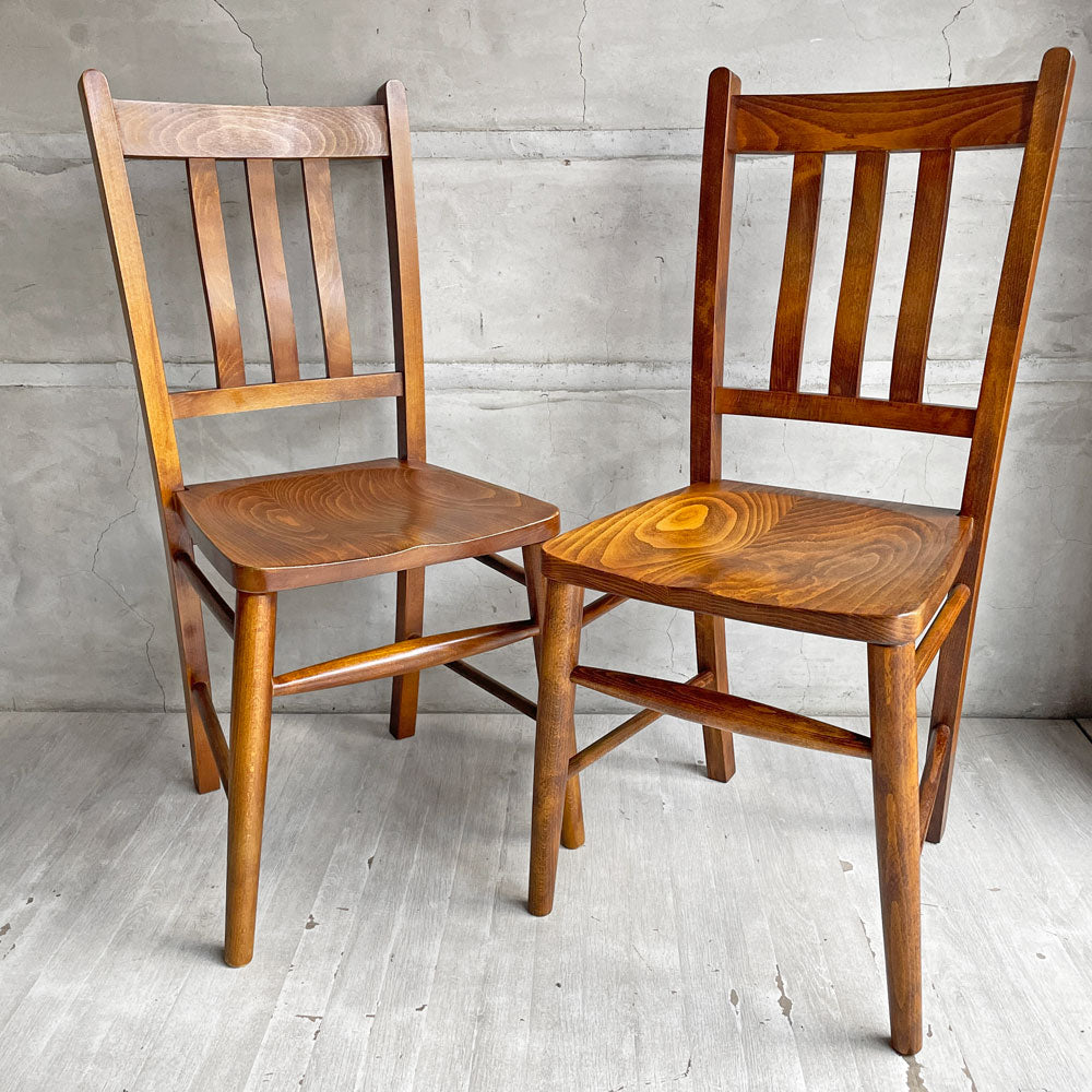 【学芸大学店】パシフィックファニチャーサービス P.F.S ミッションチェア MISSION CHAIR ダイニングチェア チャーチチェア ビーチ無垢材 板座 座繰り 廃番 定価￥33,000- 買取させていただきました。