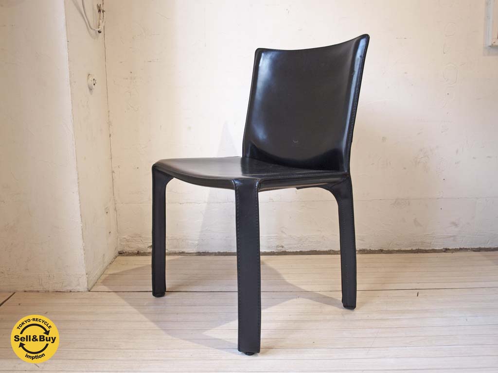 カッシーナイクスシー cassina ixc. 412 キャブ CAB アームレス チェア 本革 イタリア モダンデザイン 中古品 買い取りしました。下北沢店 出張買取もお任せ下さい。