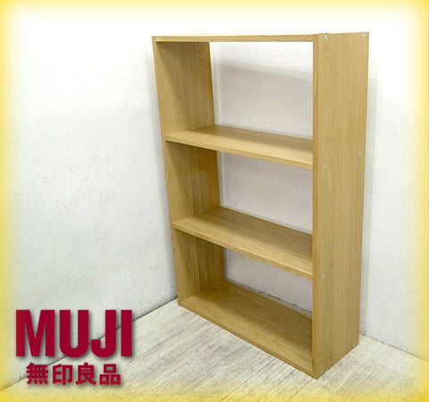 飽きの来ないシンプル＆ナチュラルな大容量・多目的オープンシェルフ！ MUJI （ 無印良品 ） 『 スタッキングシェルフ ・ ワイド ・ 3段 ・ オーク材 』 入荷！！