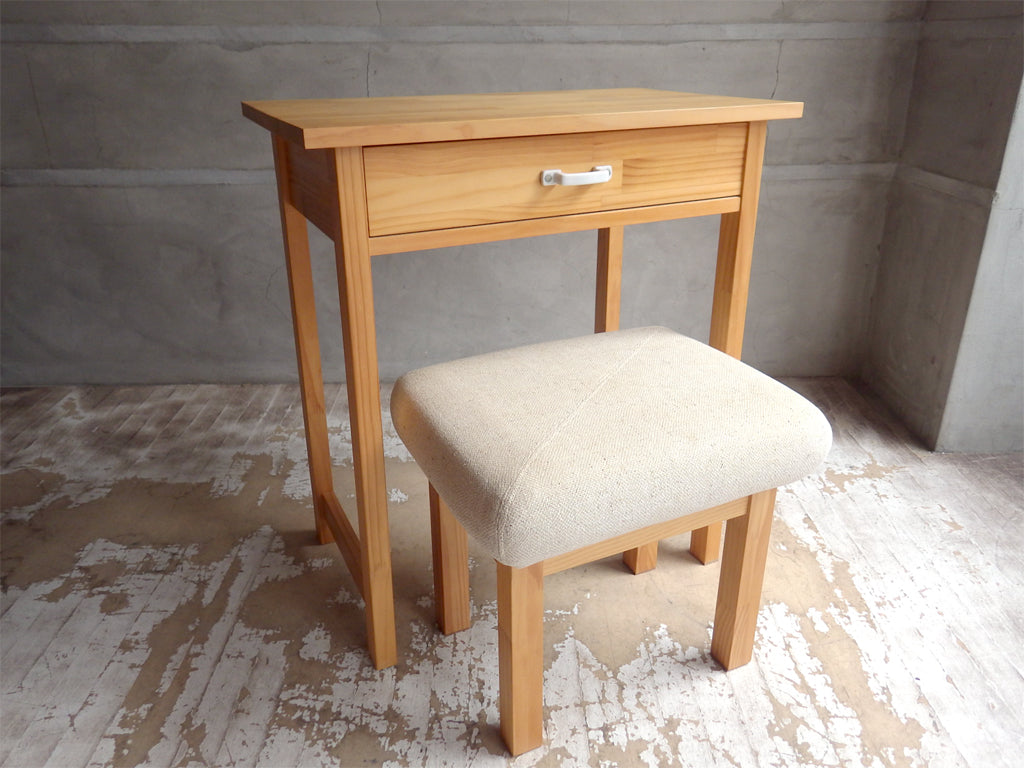 モモナチュラル MOMO natural ココ coco コンソールデスク&スツール 2点セット パイン材 廃盤 中古品 買い取りしました。