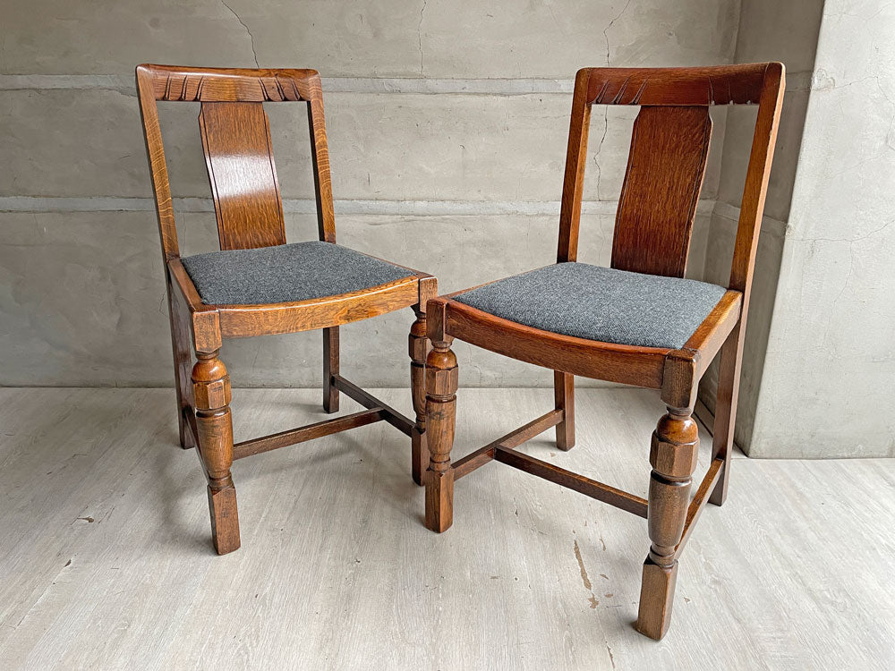 UKビンテージ ダイニングチェア オーク材 英国家具 ロイズアンティークス Lloyd's Antiques購入 焼き印あり 中古品 買い取りしました。