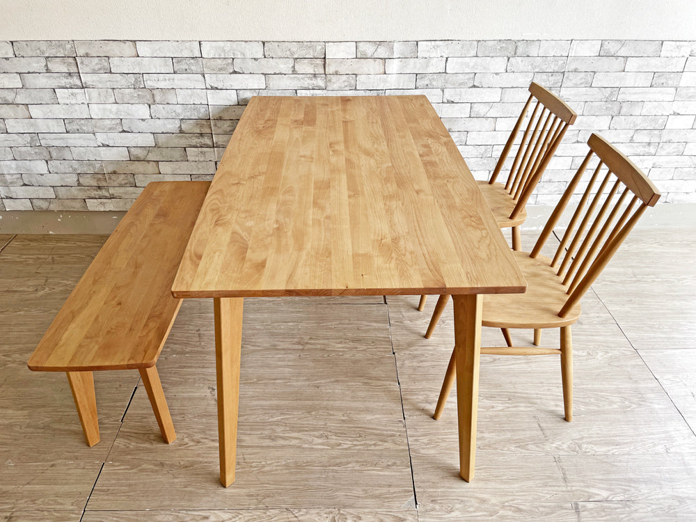 モモナチュラル Momo Natural ヴィボ vibo ダイニングテーブル & ベンチ & ダイニングチェア アルダー材 各種 中古品 買い取りしました。