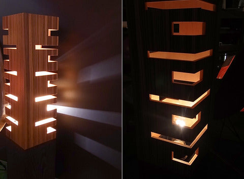 Adultなモダンインテリア～メルクロスTEPS Floor Light ZEBRAWOOD フロアライト【買取＆販売＆レンタル】